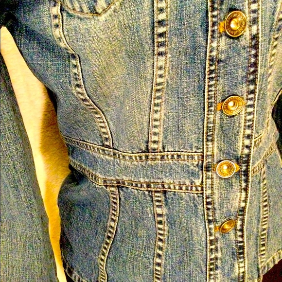 DKNY STONE WASHED JEAN JACKET -RARE💜RETRO 1980’S- - Picture 8 of 12